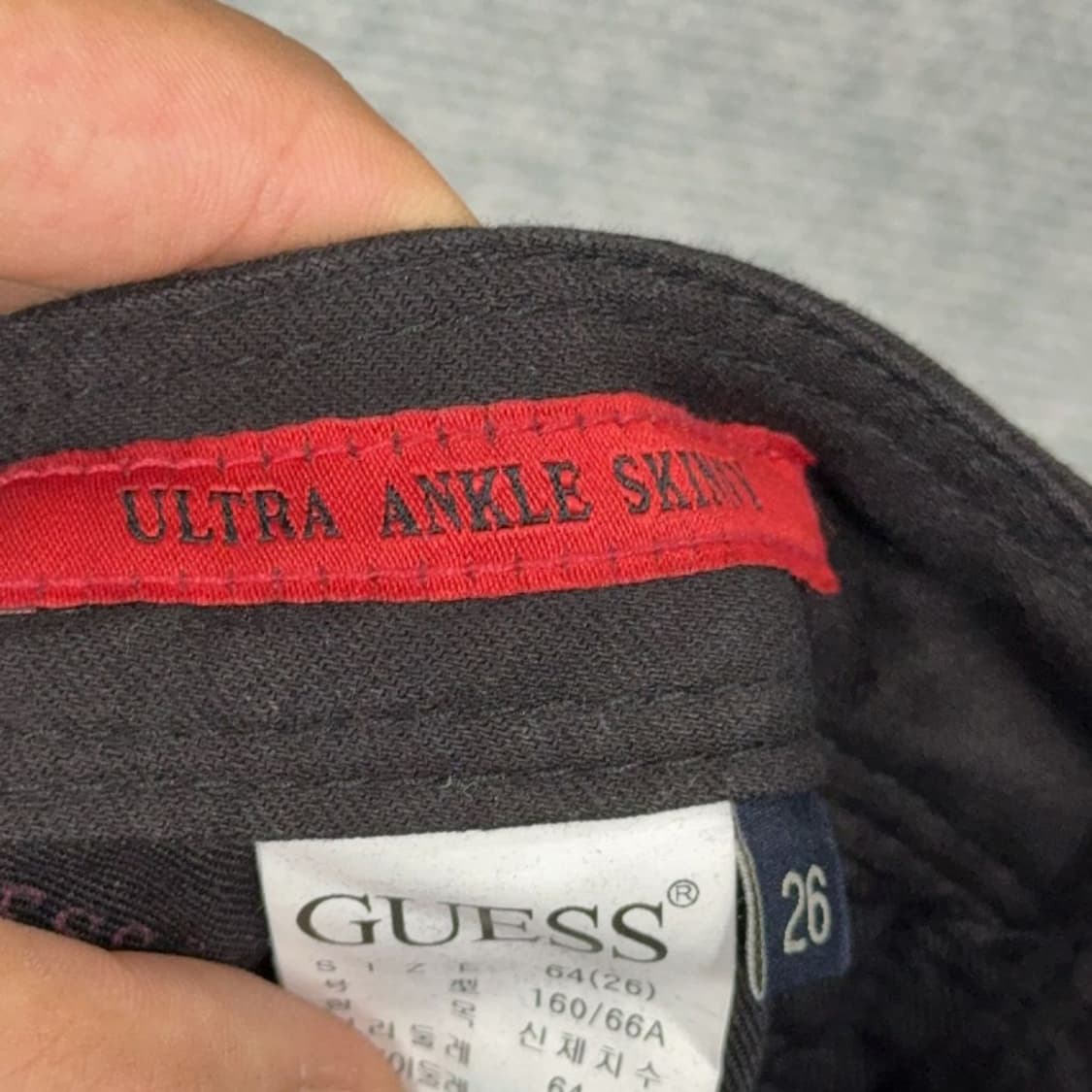 게스 블랙 삼각 로고 스키니진 26 상품이미지7