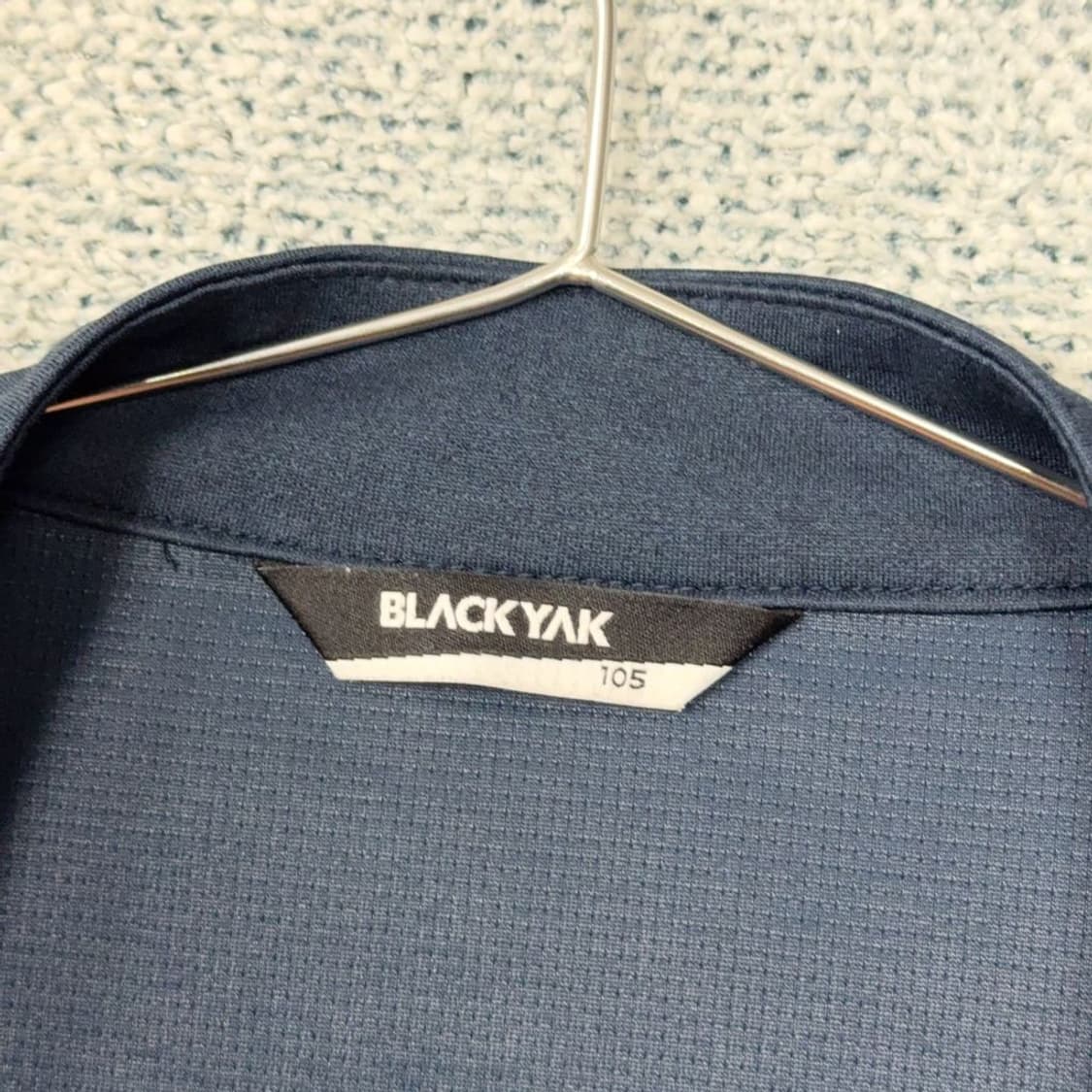 블랙야크 네이비 등산 로고 반집업 기능성 반팔 카라티 105 상품이미지3