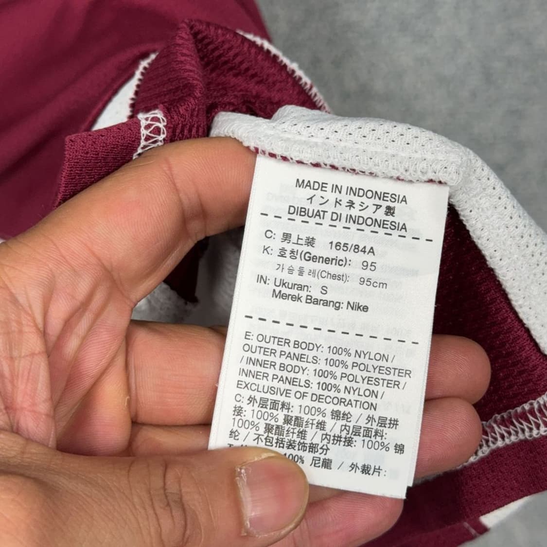 나이키 로고 버건디 기능성 민소매 S 상품이미지6