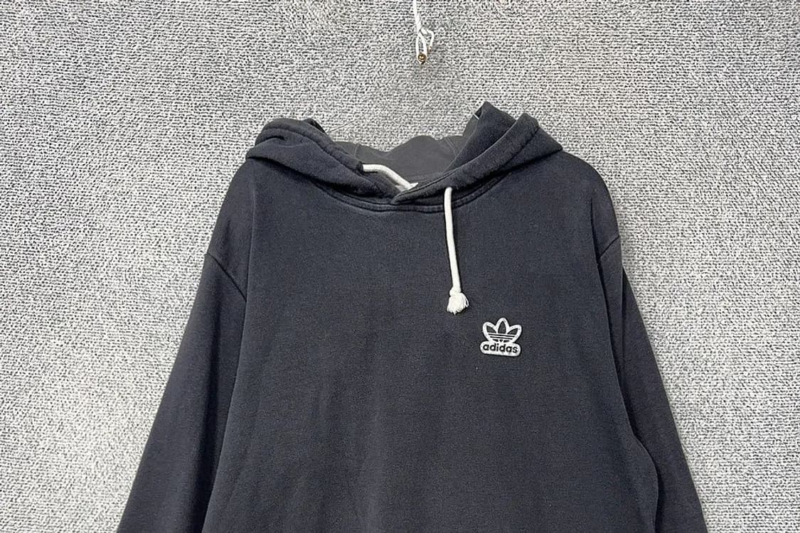 아디다스 불꽃 자수 로고 블랙 후드티 2XL 상품이미지3