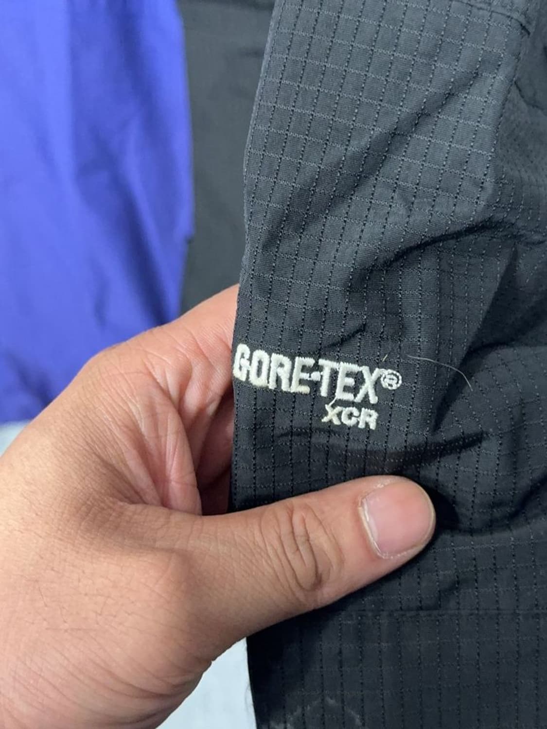 노스페이스 고어텍스 XCR 로고 빈티지 퍼플 윈드 자켓 XL 상품이미지10