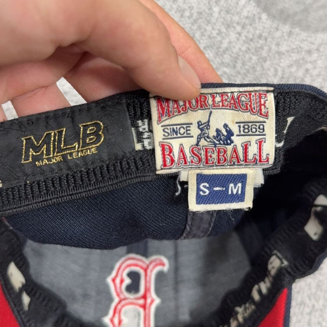 MLB 보스턴 자수 로고 네이비 캡 S - M 상품이미지6