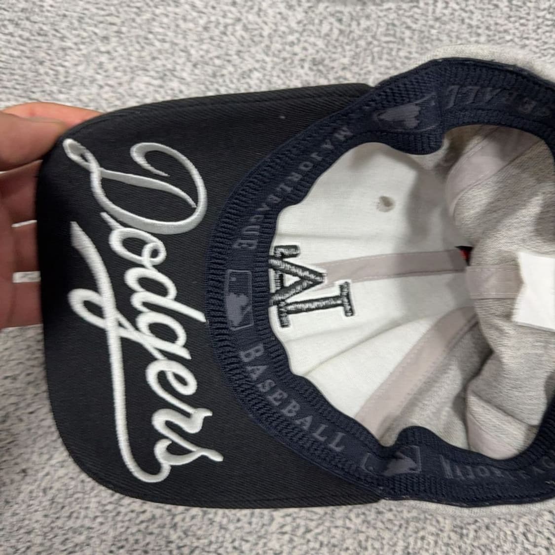 MLB LA다저스 로고 라이트 그레이 캡 XS-S 상품이미지2