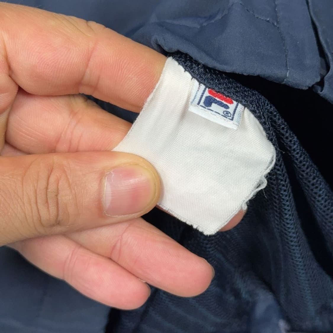 휠라 빈티지 로고 네이비 올드스쿨 바람막이 M 상품이미지4