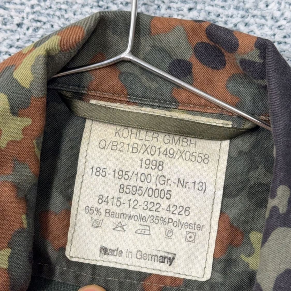독일군 90s 밀리터리 카모 필드 셔츠 L~XL 상품이미지4