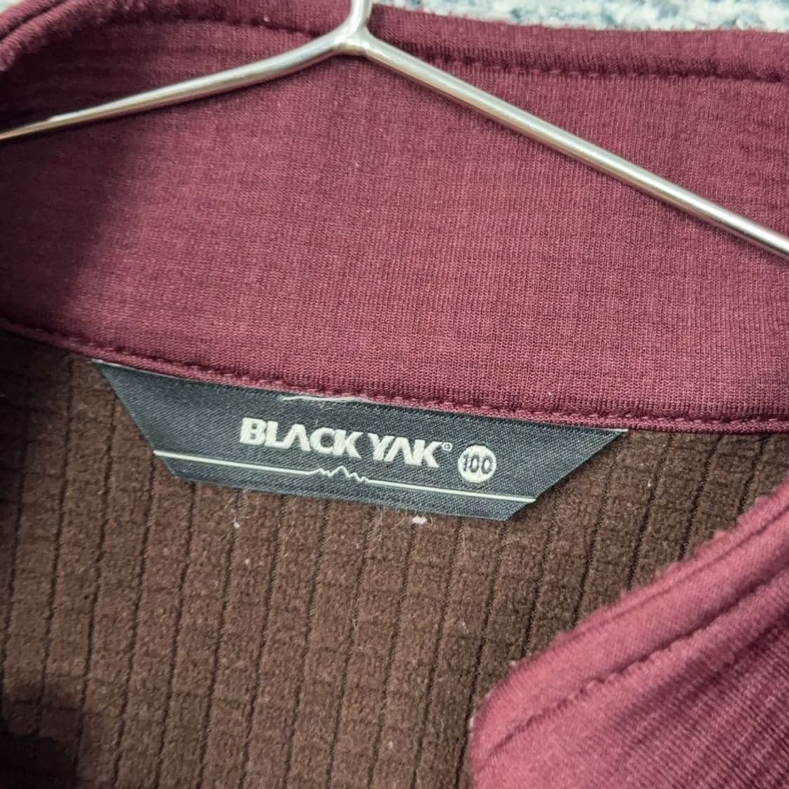 블랙야크 블랙 버건디 등산 기능성 반집업 긴팔티 100 상품이미지3