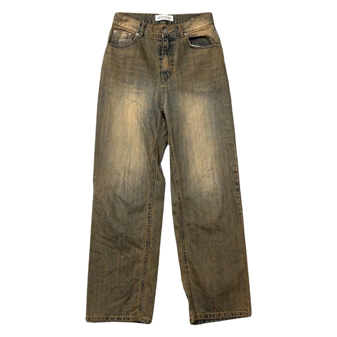 빈티지 카키 Y2K 워싱 데님팬츠 29 상품이미지1