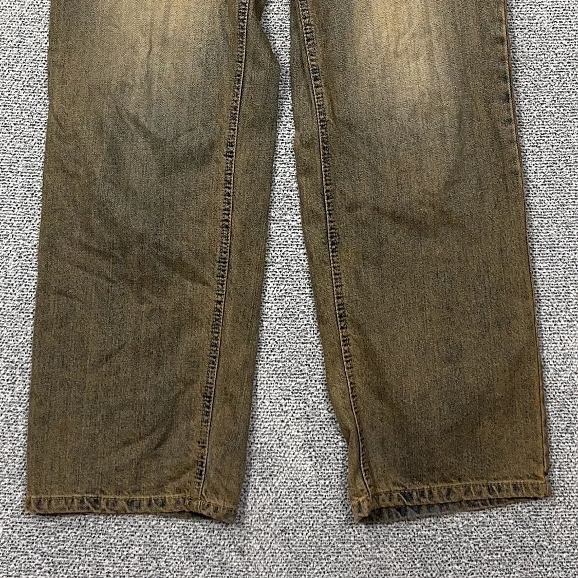 빈티지 카키 Y2K 워싱 데님팬츠 29 상품이미지4