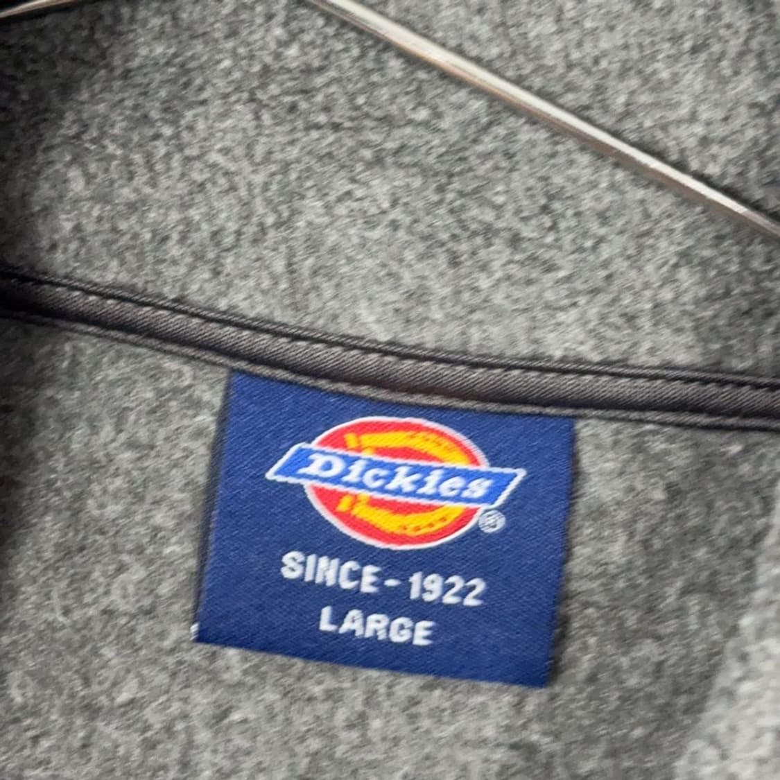 디키즈 그레이 로고 플리스 후리스 LARGE 상품이미지3