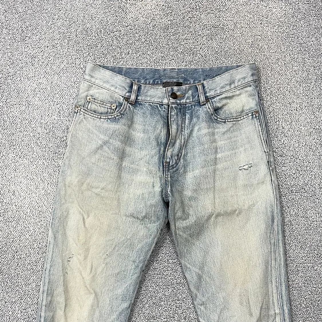 생로랑 캐롯핏 워싱 데님 청바지 31 상품이미지3