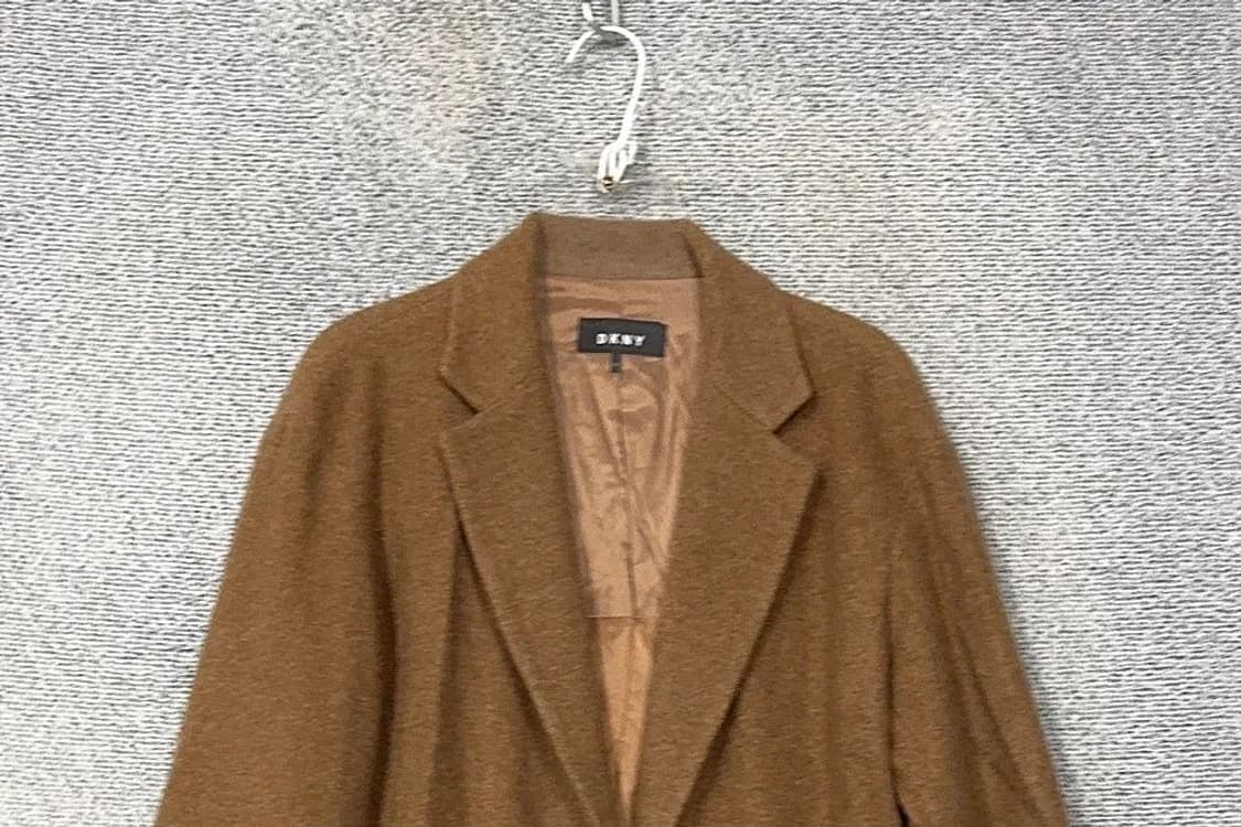 DKNY 브라운 빈티지 투버튼 롱 코트 S 상품이미지3