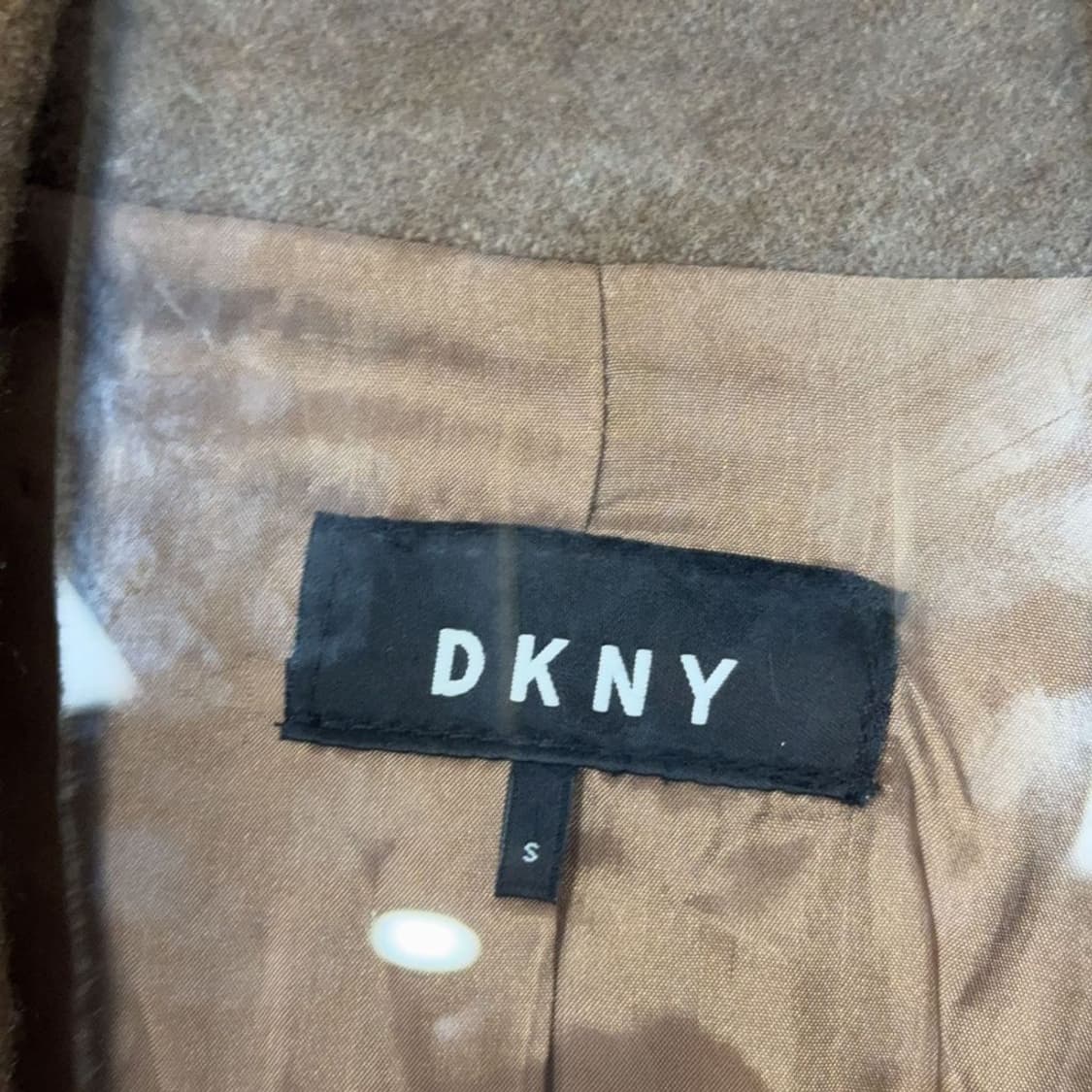 DKNY 브라운 빈티지 투버튼 롱 코트 S 상품이미지6