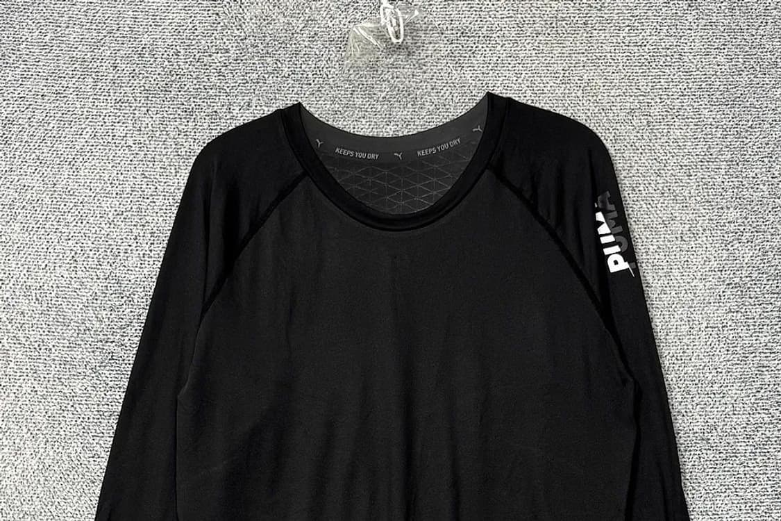 푸마 블랙 남성 기능성 긴팔티 L 상품이미지3