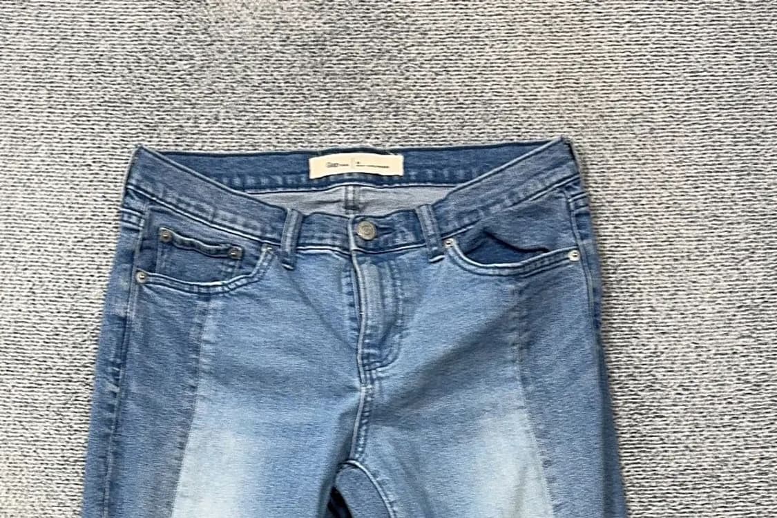 갭 투페이스 연청 캐주얼 크롭진 28 상품이미지3
