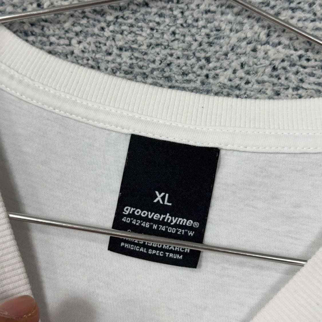 그루브라임 로고 펭퀸 화이트 반팔 티 XL 상품이미지6