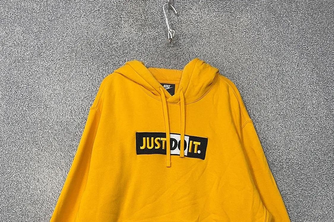 나이키 프린팅 옐로우 후드티 XXL 상품이미지3