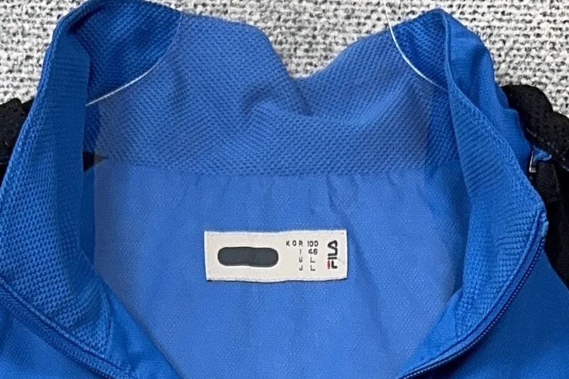 휠라 로고 블루 바람막이 자켓 100 상품이미지5