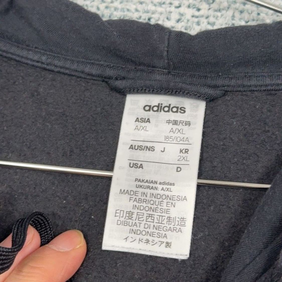 아디다스 로고 캐주얼 후드집업 2XL 상품이미지3