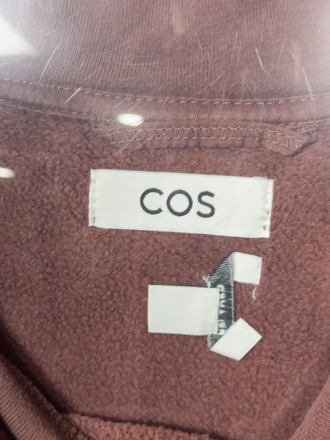 코스 브라운 무지 코튼 후드티 L 상품이미지8