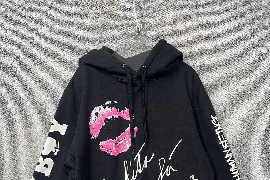 플레이 보이 빈티지 프린팅 블랙 후드티 Medium 상품이미지3