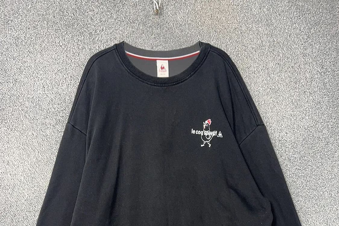 르꼬끄 스포츠 블랙 로고 오버핏 맨투맨 2XL 110 상품이미지3