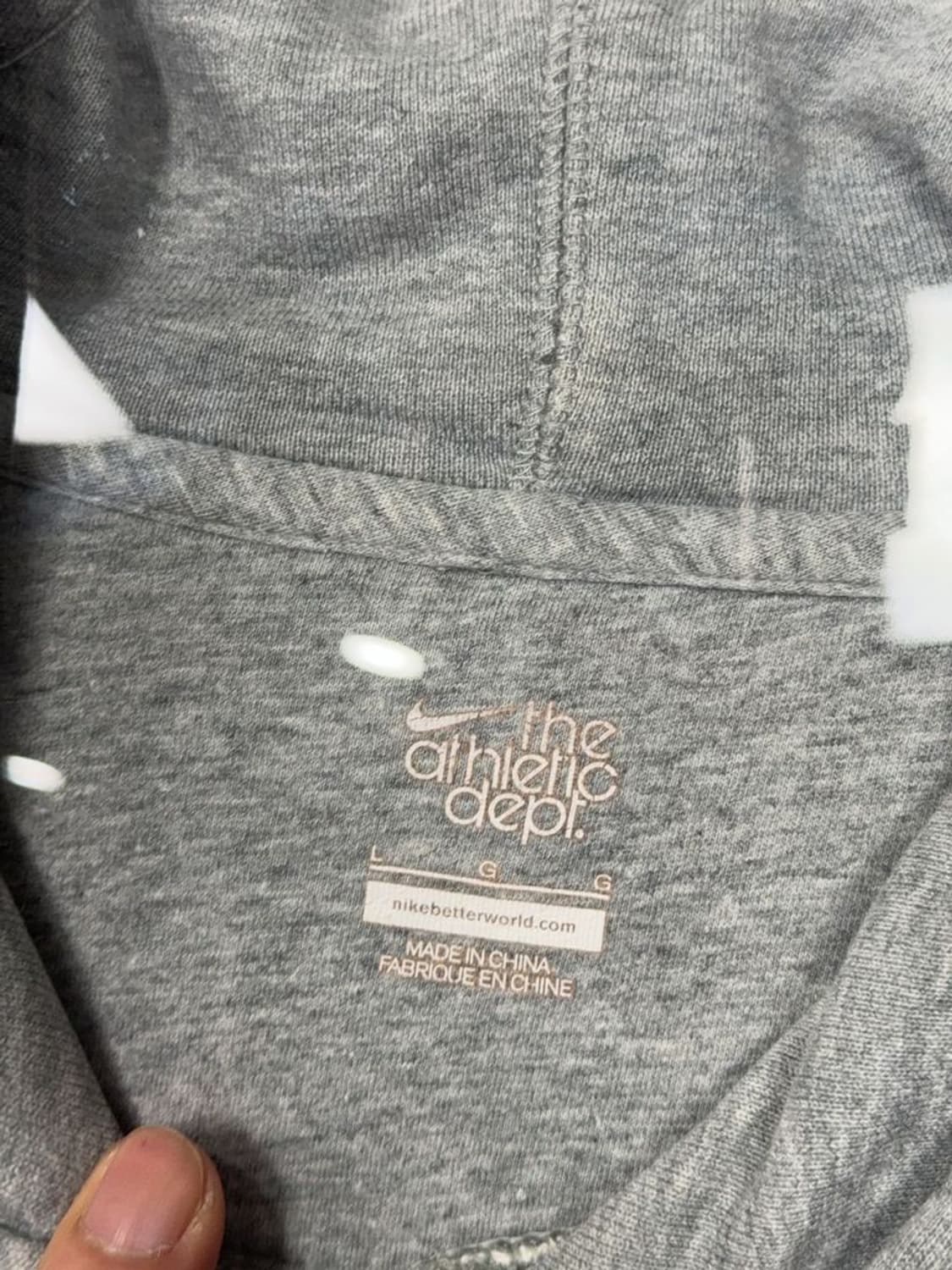 나이키 해골 프린팅 라이트 그레이 후드티 L 상품이미지7