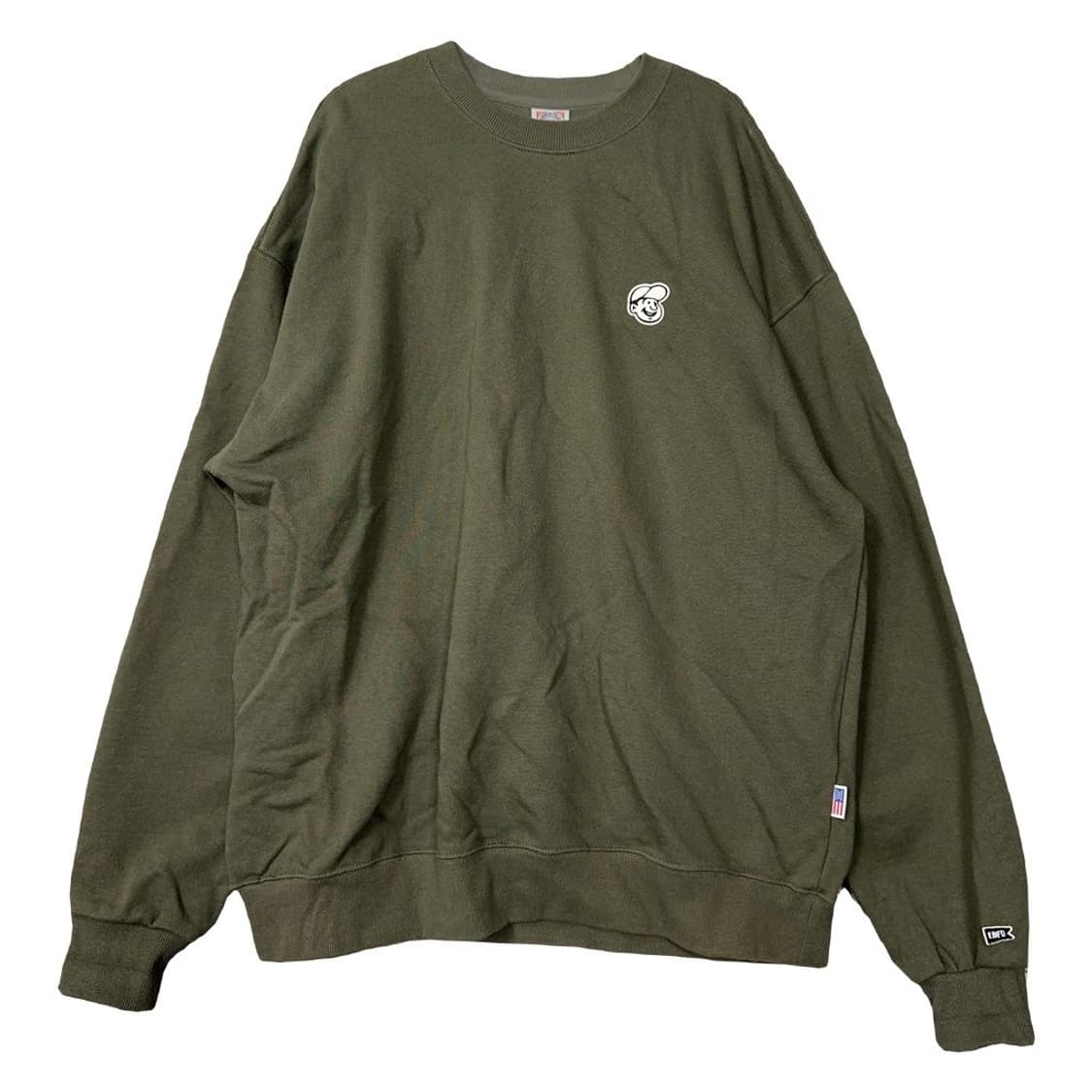 이벳필드 카키 로고 오버핏 맨투맨 XL 상품이미지1