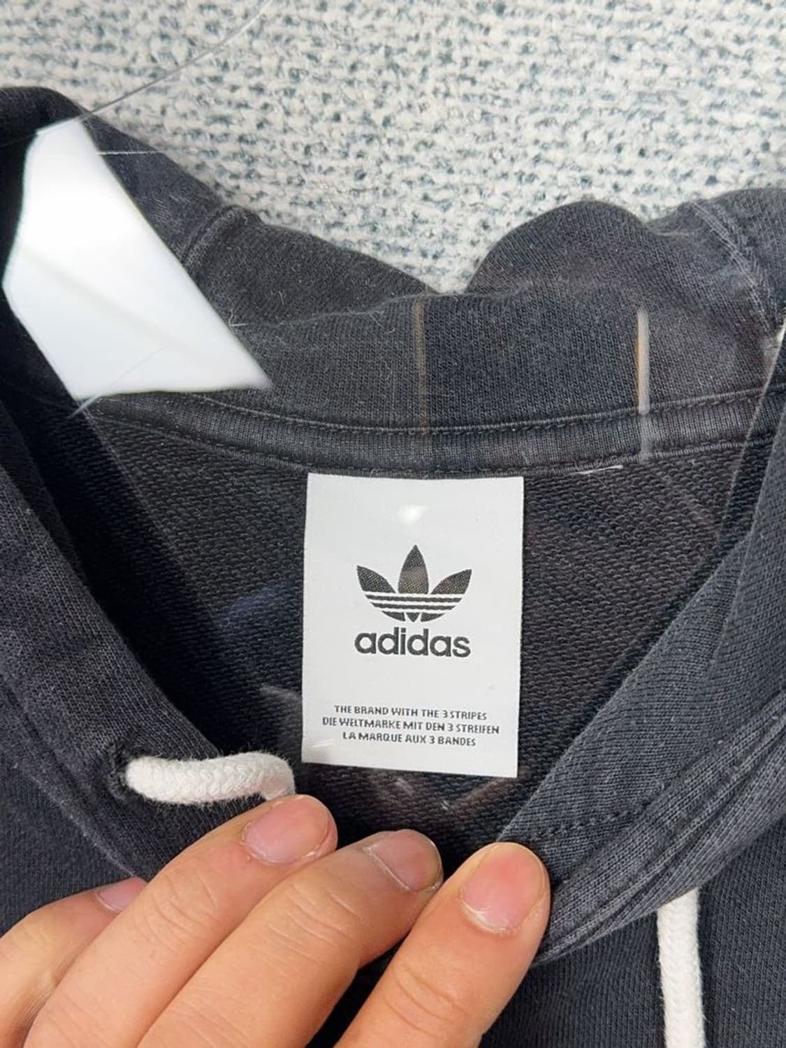 아디다스 불꽃 자수 로고 블랙 후드티 2XL 상품이미지7