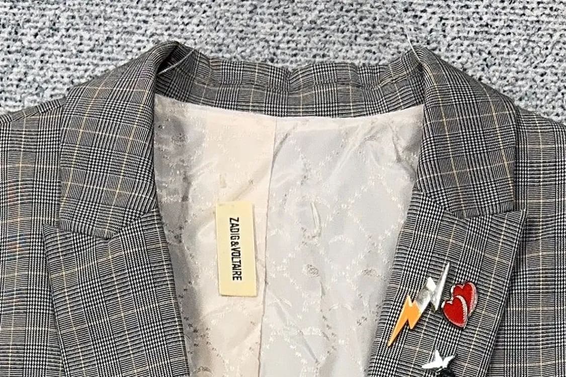 쟈딕 앤 볼테르 체크 그레이 투버튼 블레이저 36 상품이미지5