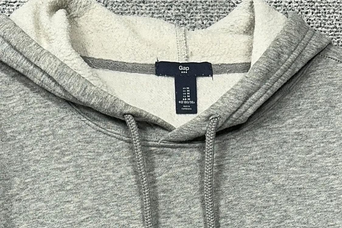 갭 캐주얼 로고 라이트 그레이 후드티 M 상품이미지5