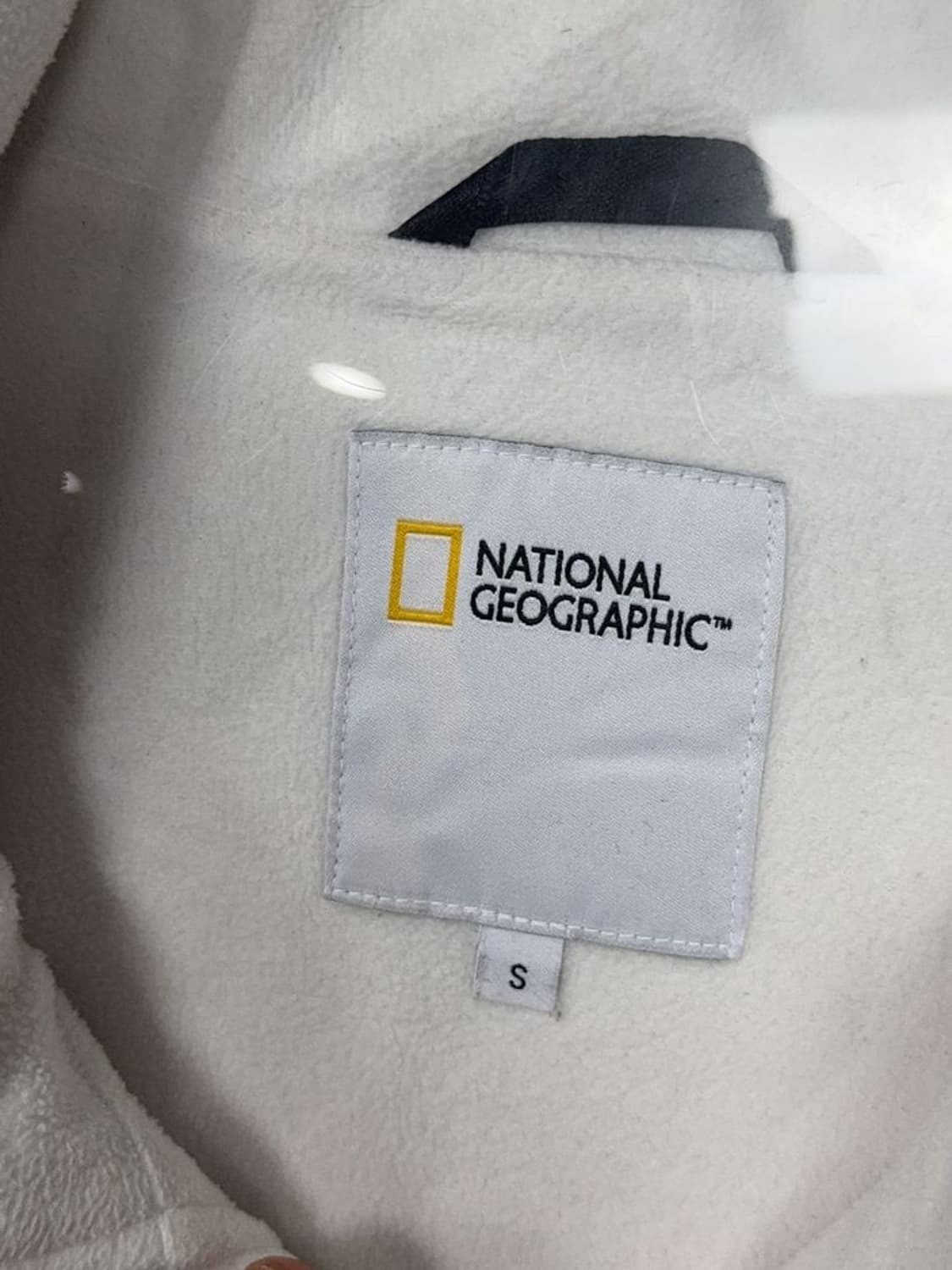 내셔널지오그래픽 화이트 로고 양털 뽀글이 후리스 후드 집업 S 상품이미지6