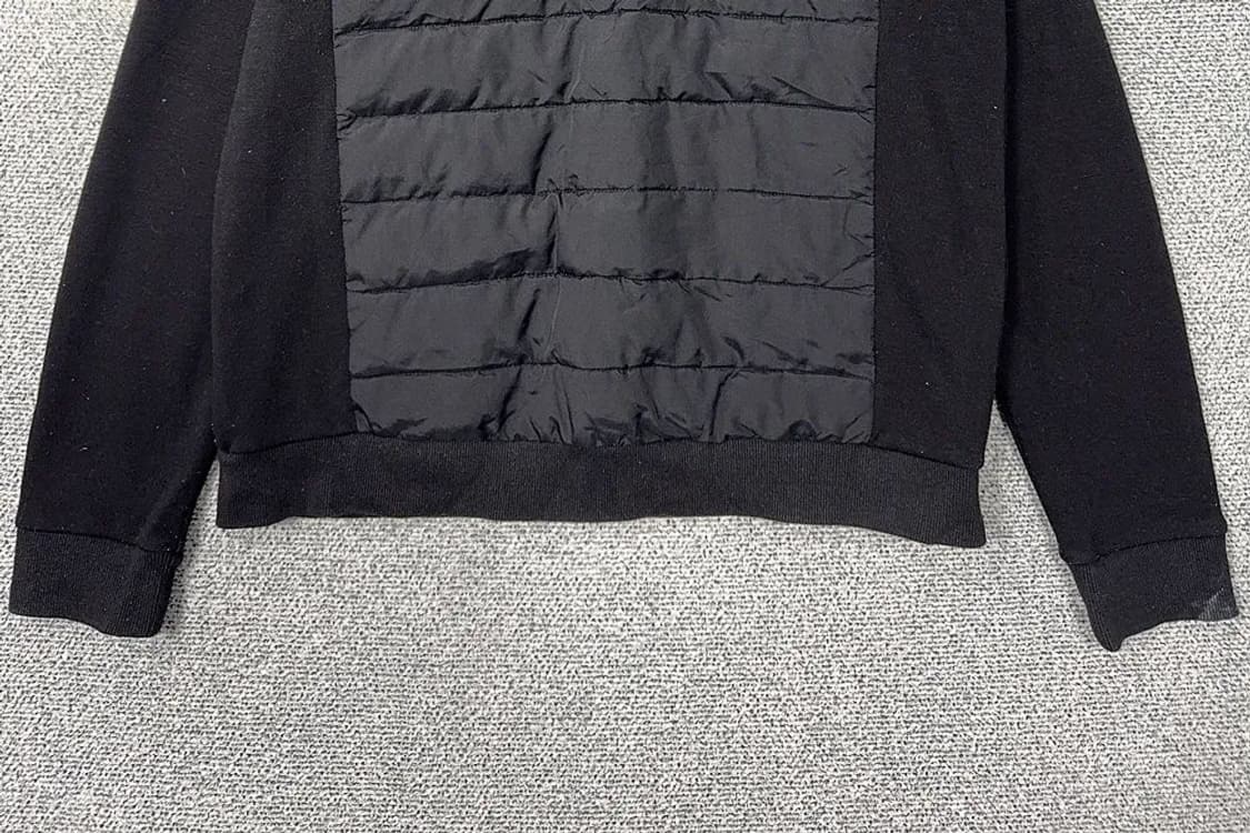 푸마 블랙 로고 경량 퀄팅 맨투맨 L 상품이미지4