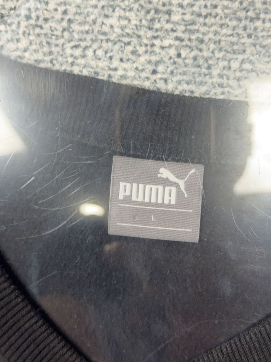 푸마 블랙 로고 경량 퀄팅 맨투맨 L 상품이미지7