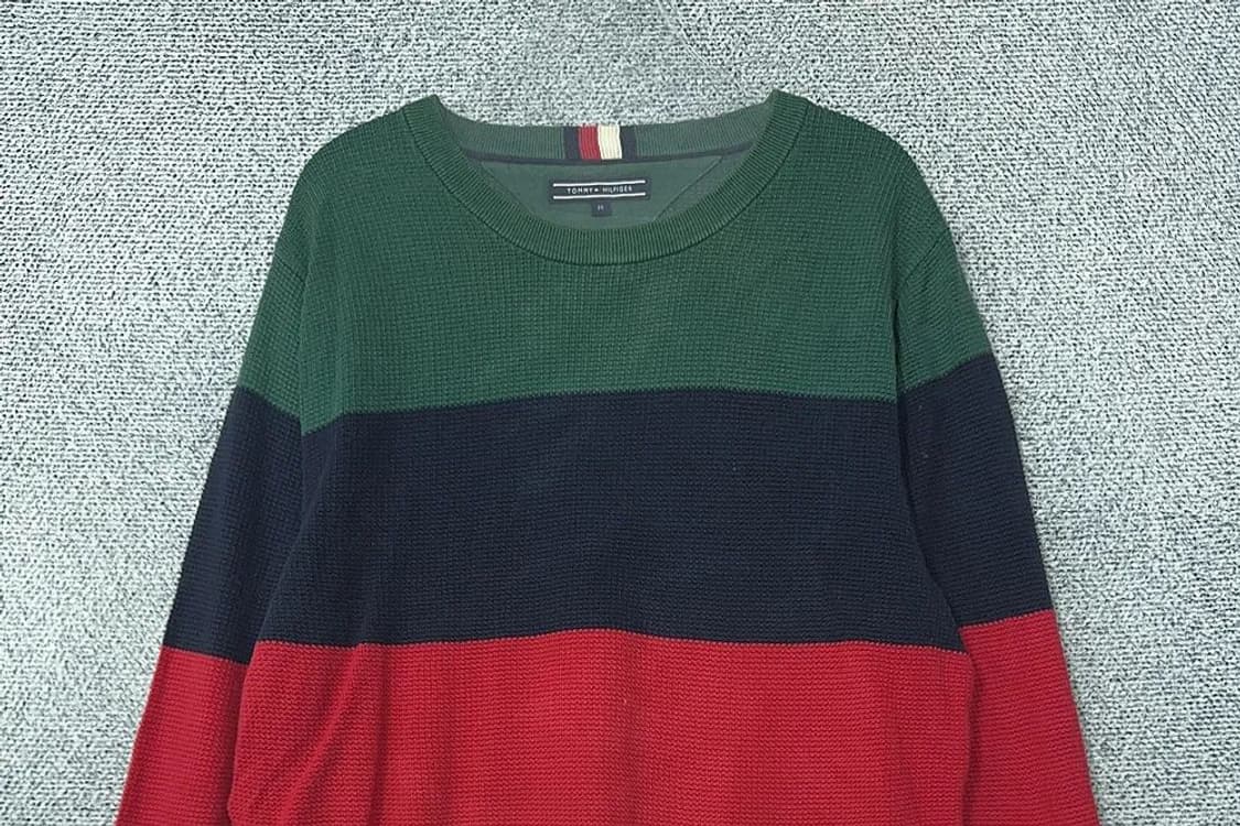타미힐피거 스트라이프 다채색 니트 M 상품이미지3