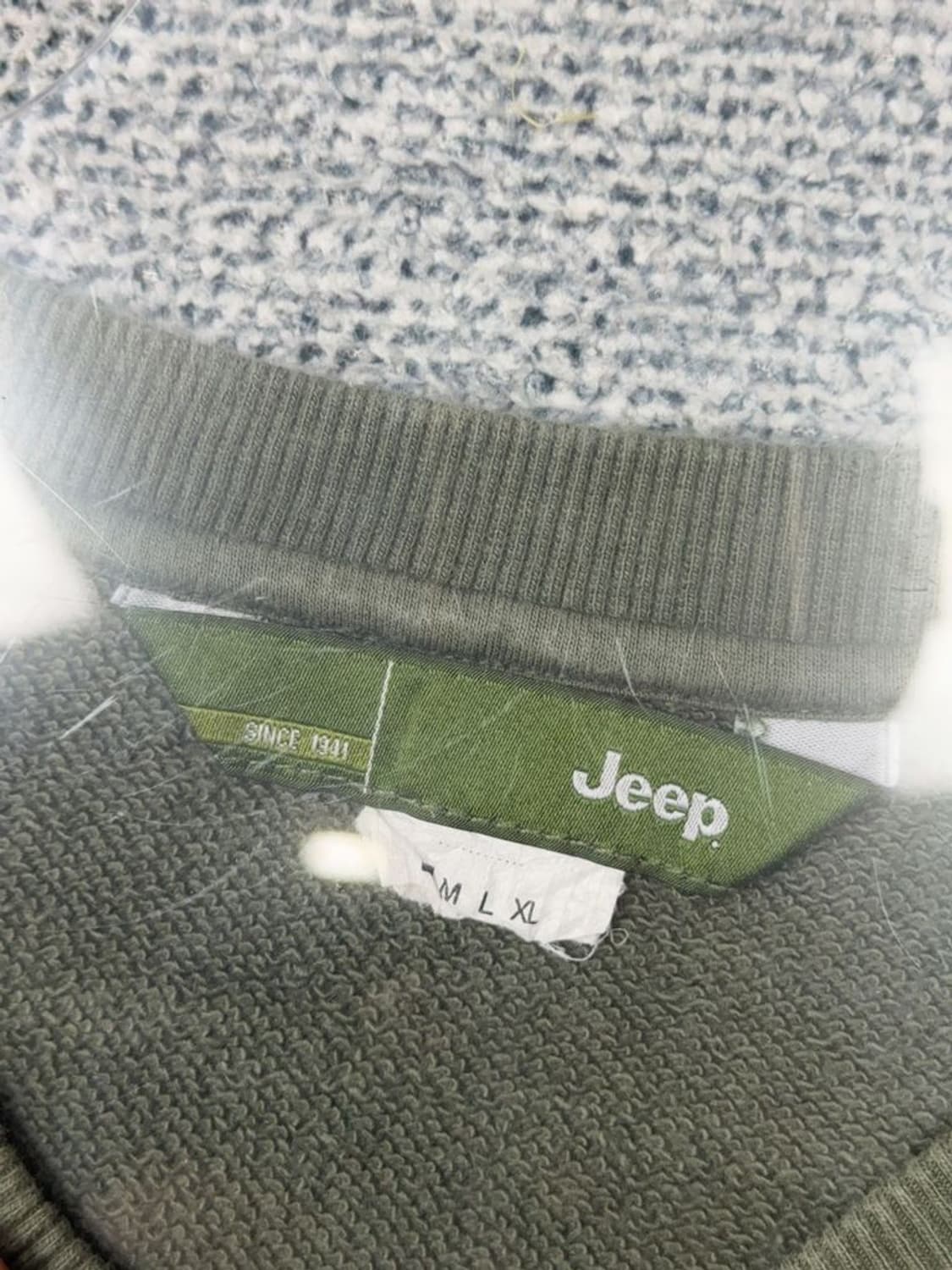 지프 프린팅 카키 맨투맨 S 상품이미지7