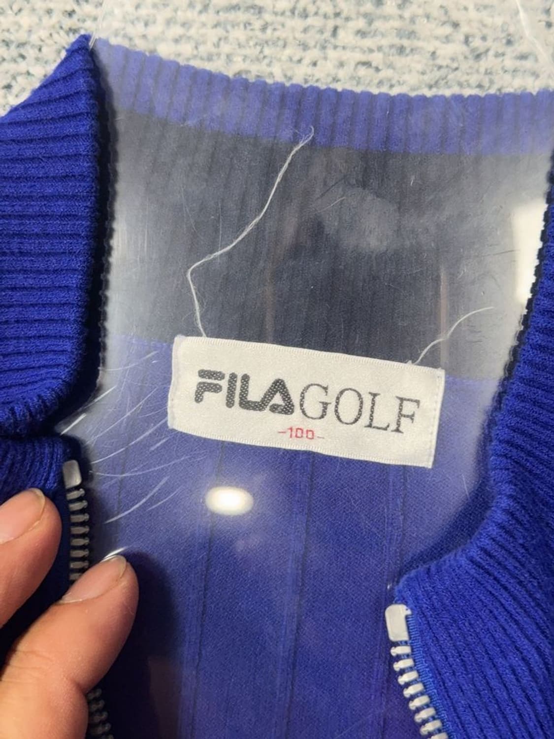 휠라 블루 골프 니트 집업 100 상품이미지8