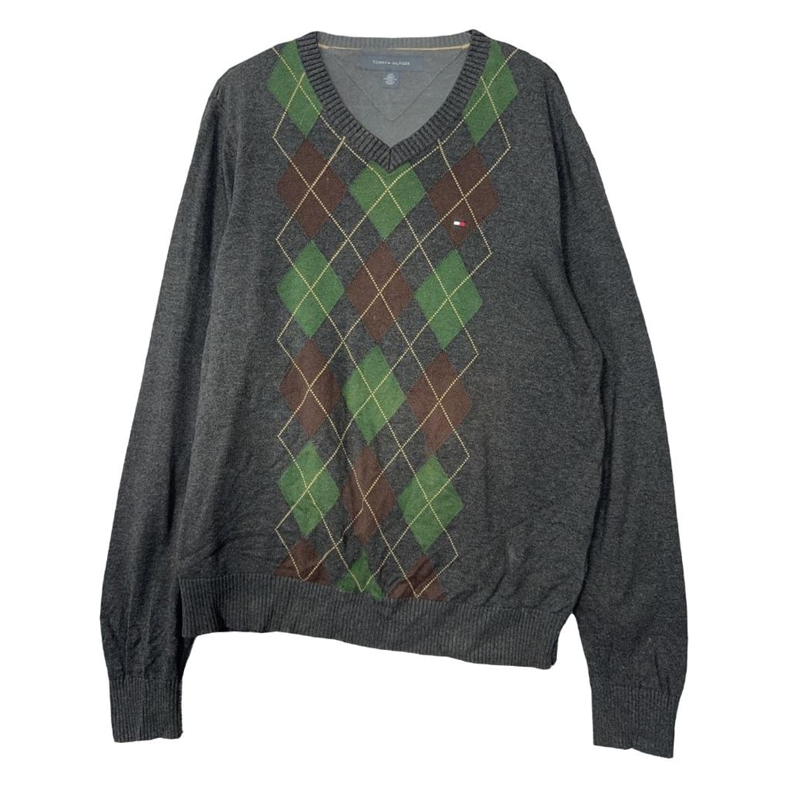 타미힐피거 아가일 그레이 니트 S/P 상품이미지1