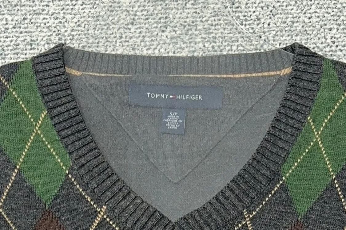 타미힐피거 아가일 그레이 니트 S/P 상품이미지5