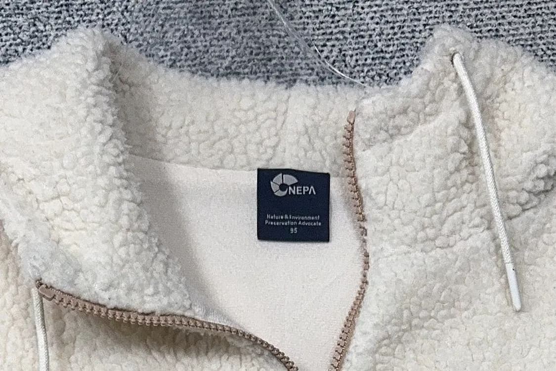 네파 크림 화이트 양털 뽀글이 후리스 후드 집업 S 상품이미지5