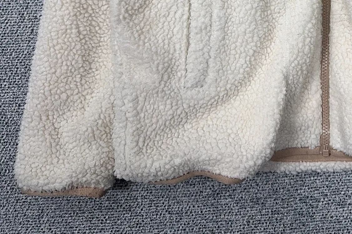 네파 크림 화이트 양털 뽀글이 후리스 후드 집업 S 상품이미지7