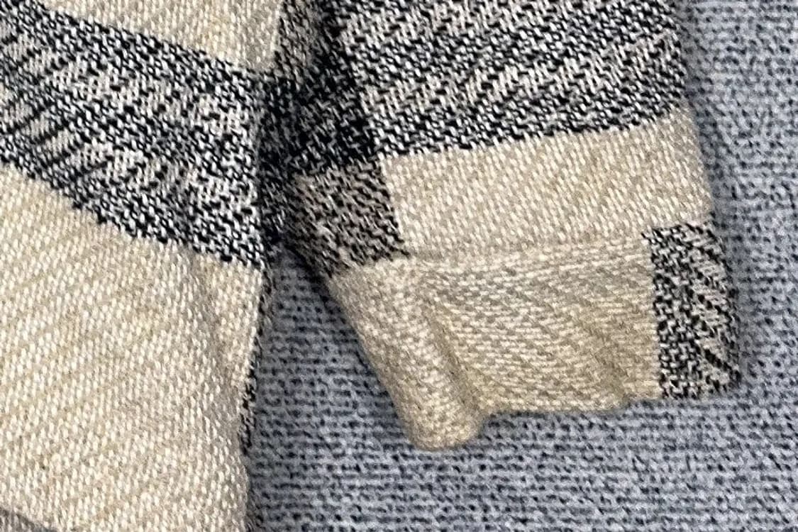 자라 체크 크림 베이지  후드티 L 상품이미지6