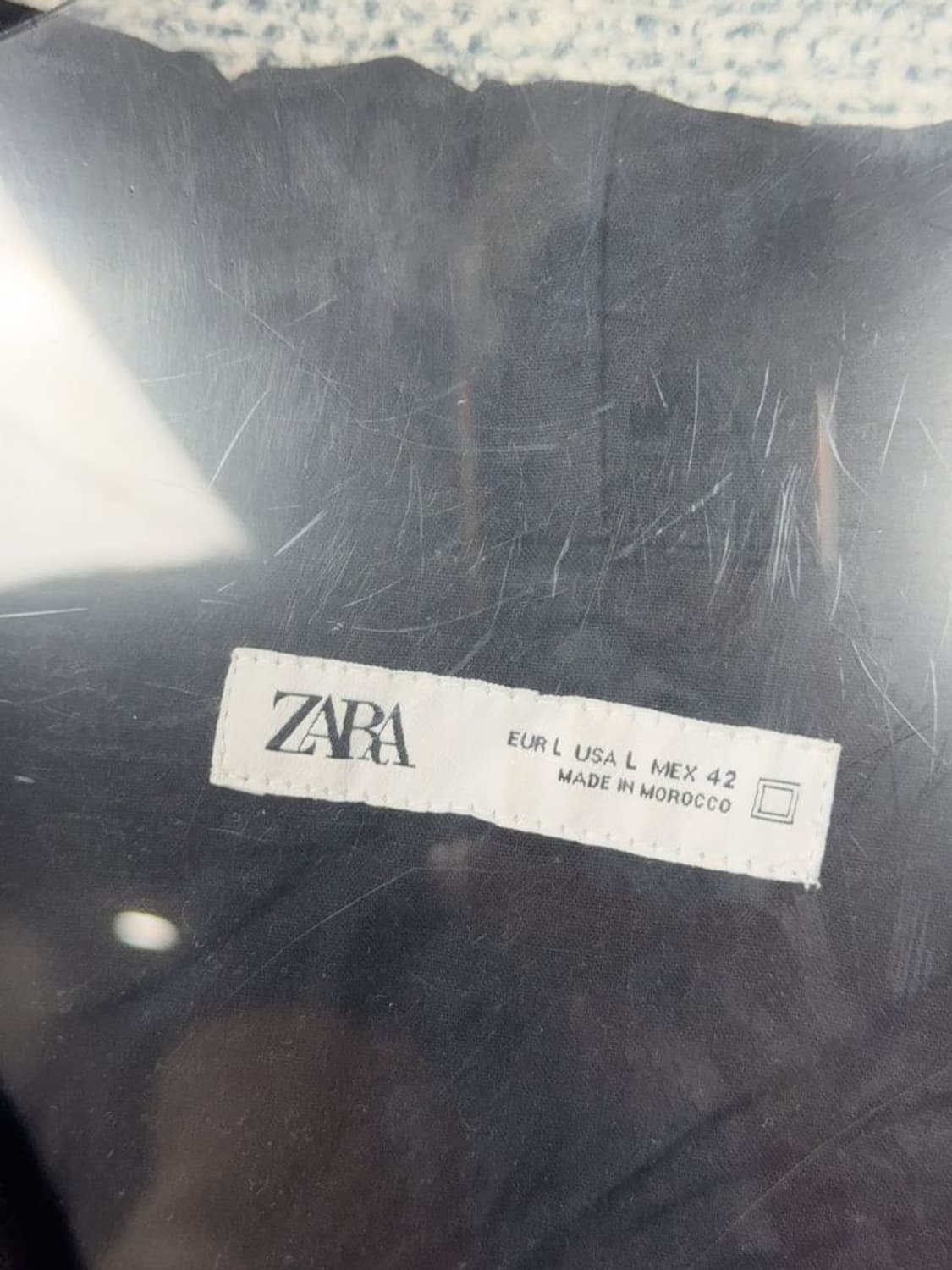 자라 체크 크림 베이지  후드티 L 상품이미지8