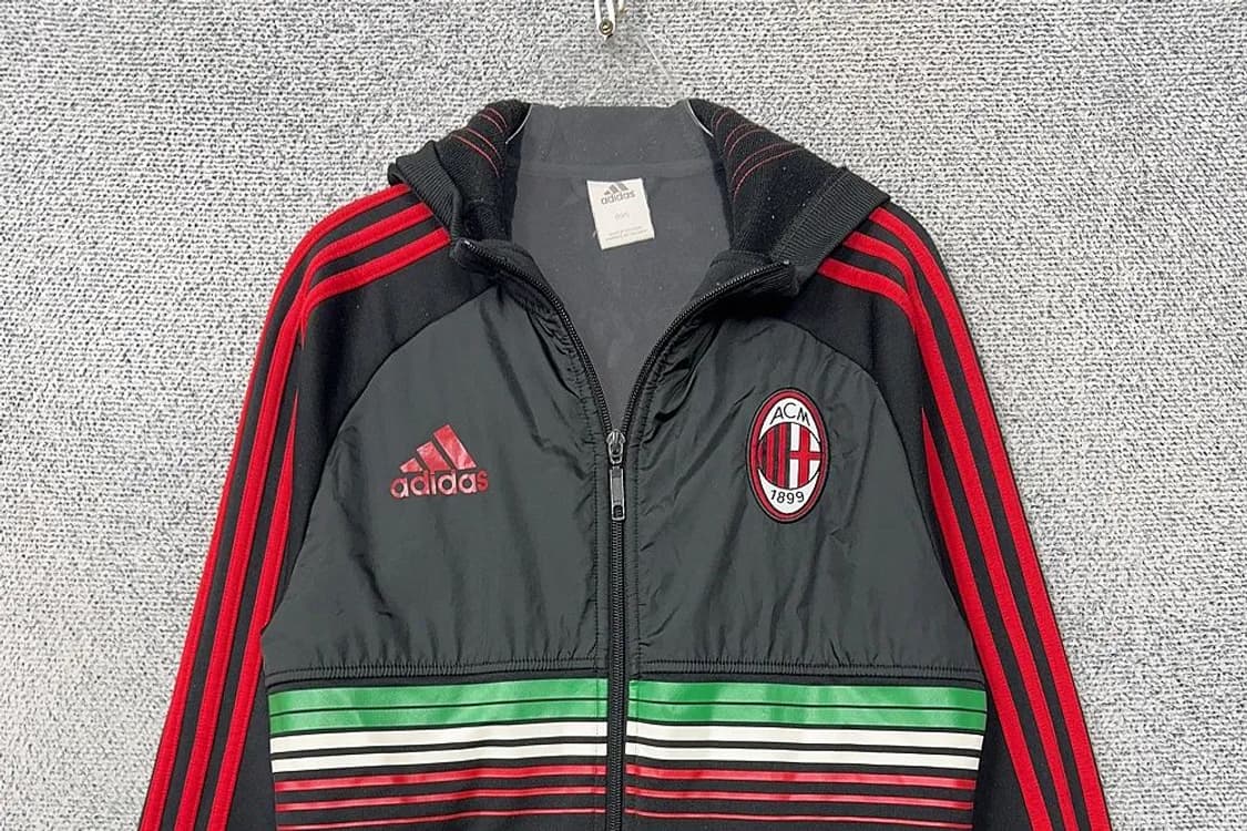 아디다스 AC 밀란 검빨 트랙탑 집업 져지 95 상품이미지3