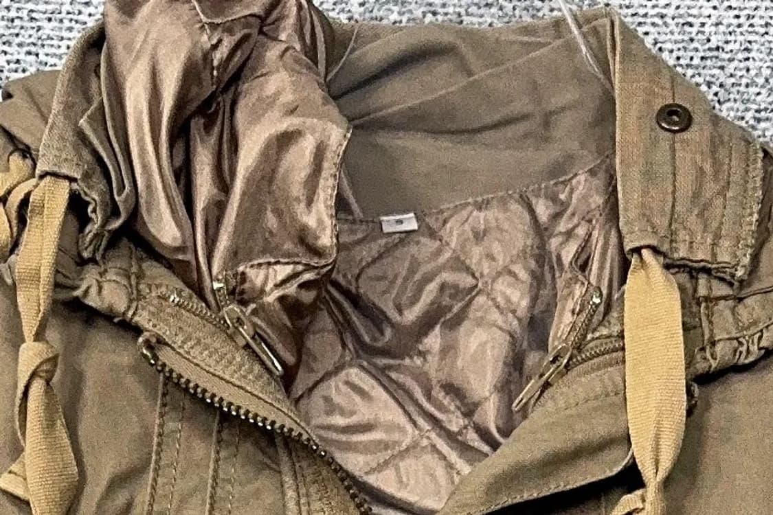 빈티지 테크웨어 카키 피쉬테일 여성 야상 코트 S 상품이미지5