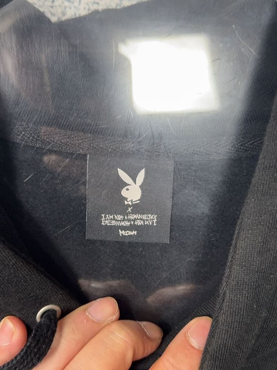 플레이 보이 빈티지 프린팅 블랙 후드티 Medium 상품이미지10