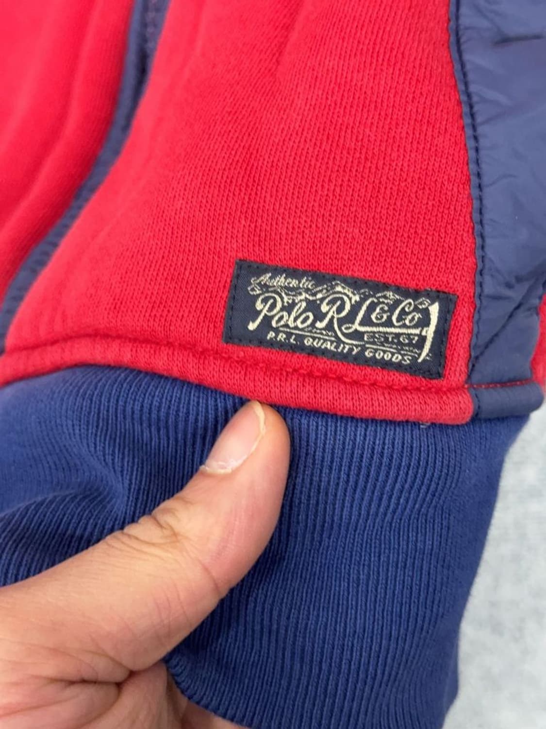 폴로 랄프로렌 포켓 퀄팅 투톤 빈티지 후드 집업 S 상품이미지8