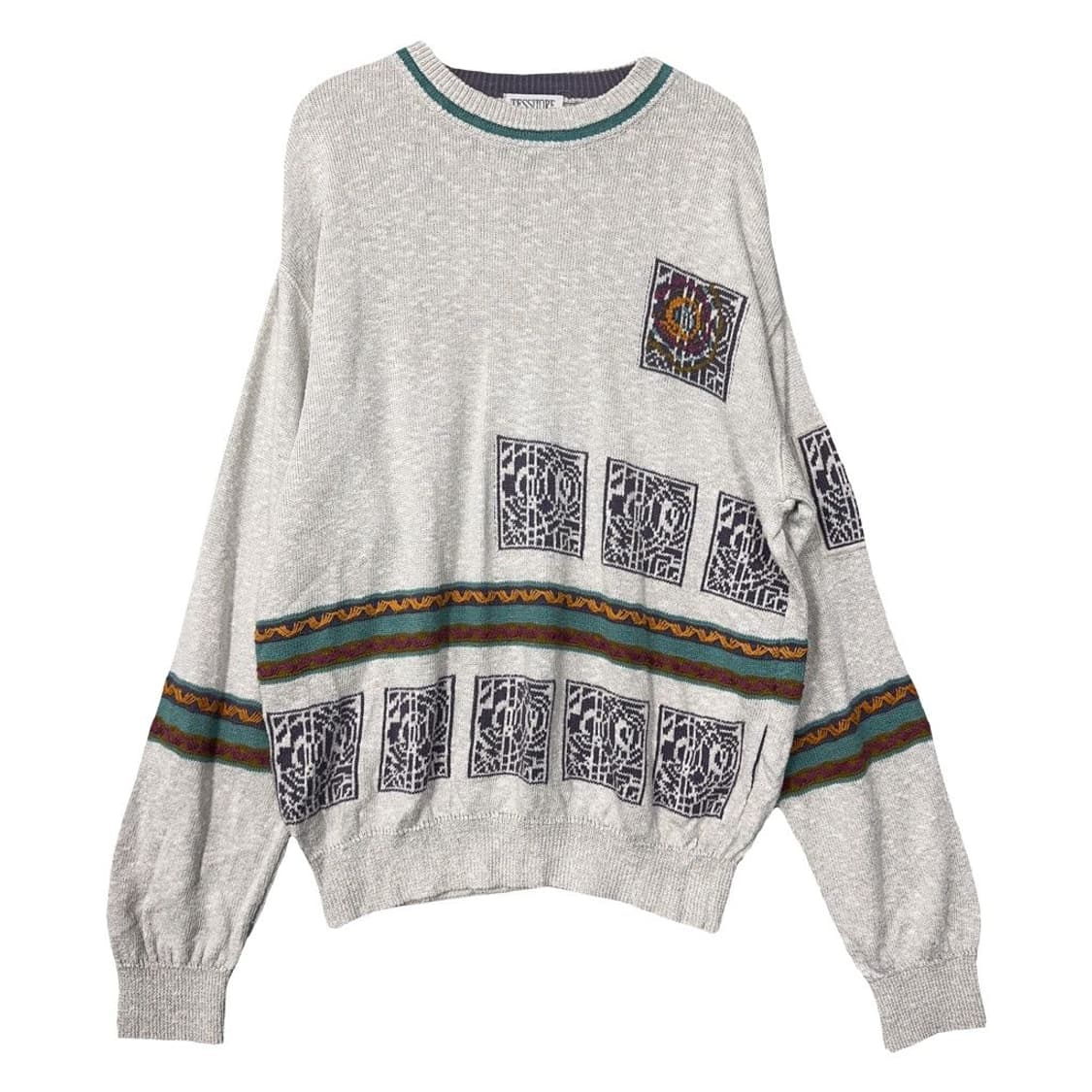 빈티지 이태리 패턴 오버 사이즈 니트 FREE 상품이미지1