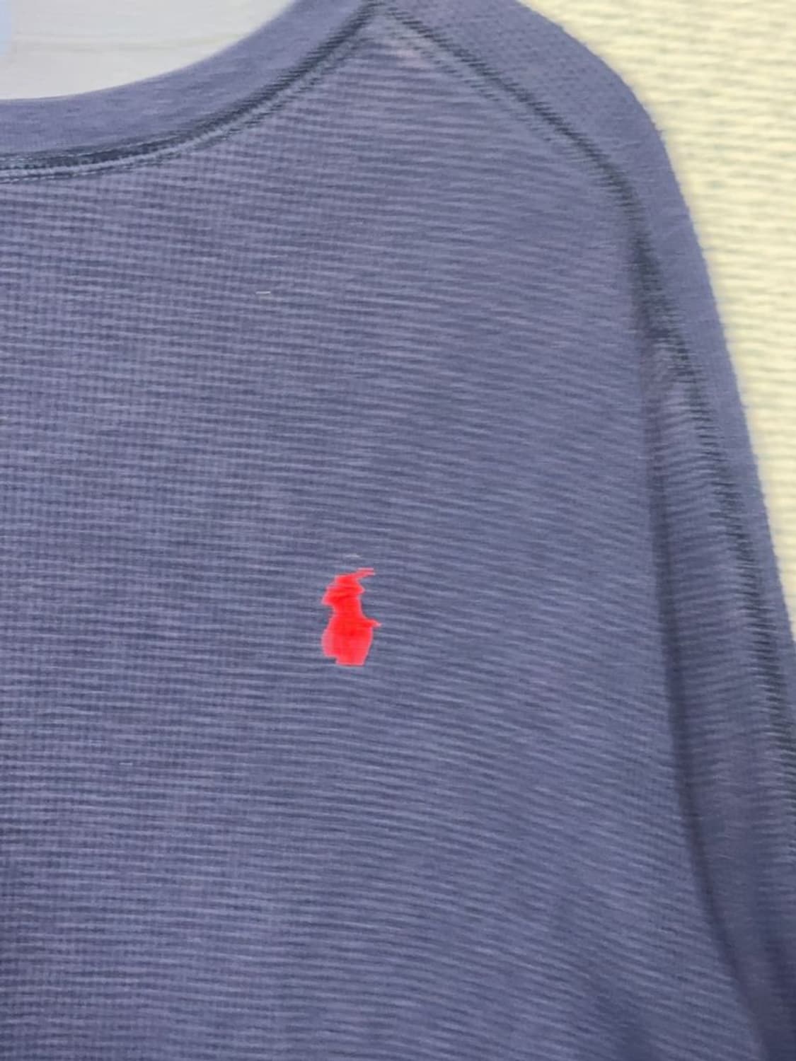 폴로 랄프로렌 로고 슬리브 네이비 긴팔티 L 상품이미지7