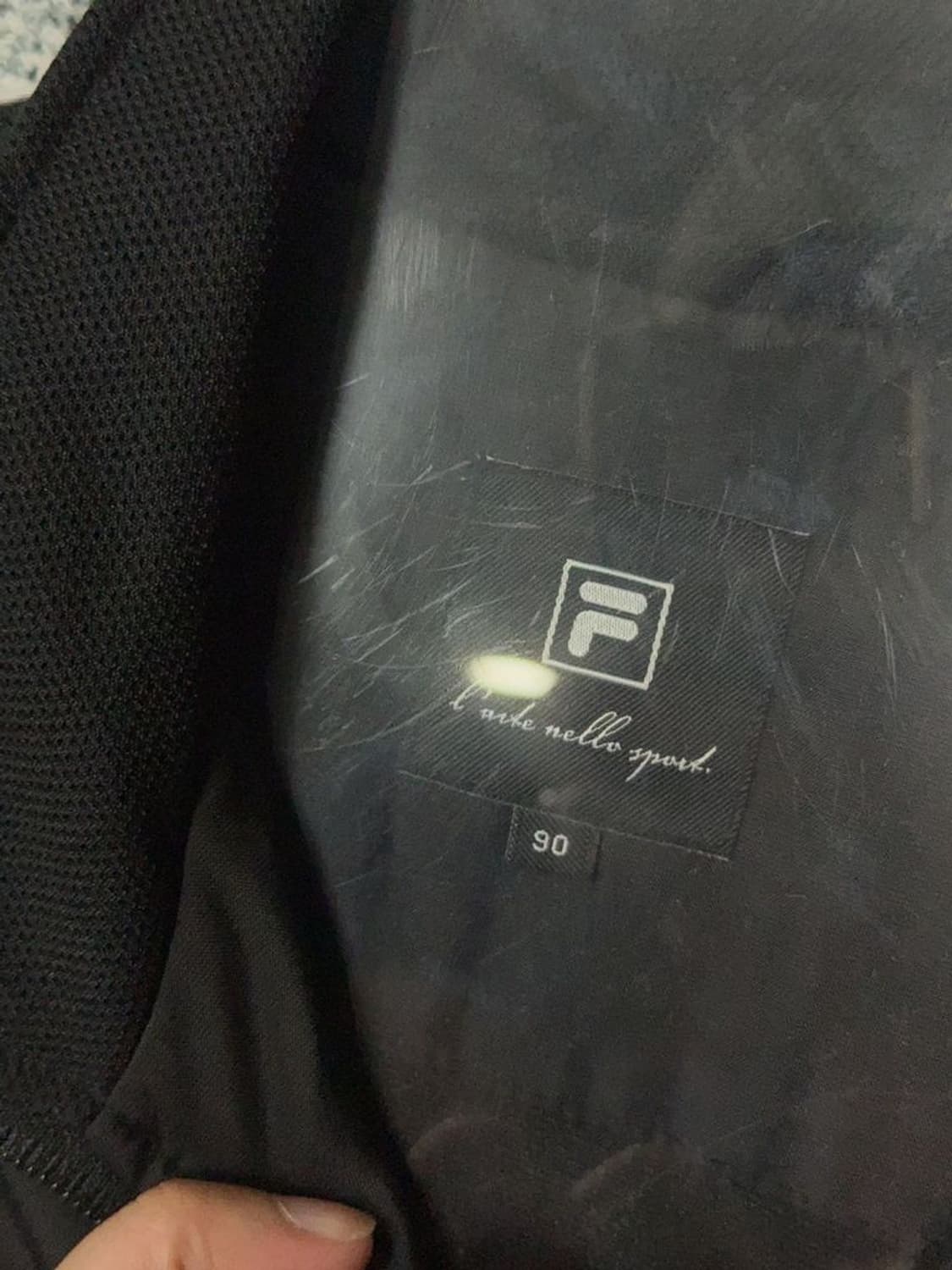 휠라 블랙 로고 기능성 집업 90 상품이미지7