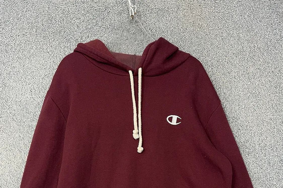챔피온 버건디 로고 후드티 F 상품이미지3